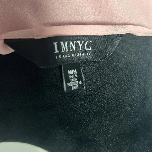 IMNYC PINK RUFFLED LONG SLEEVES TOP BLOUSE SIZE M - Picture 6 of 7